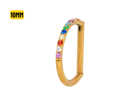 SEGMENTO CLICKER TITÂNIO PVD GOLD OPEN D MULTI COLOR – 10MM
