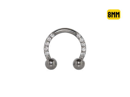 FERRADURA TITÂNIO CRAVEJADO – 8MM