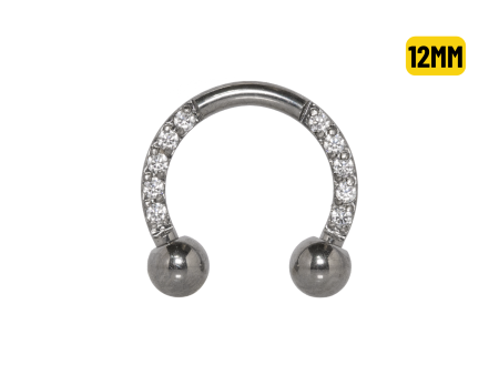 FERRADURA TITÂNIO CRAVEJADO – 12MM