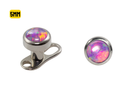 MICRODERMAL TITÂNIO C/ OPALA LILÁS – 5MM