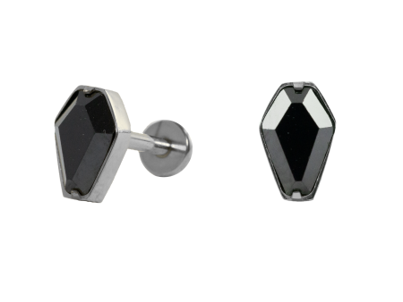 LABRET TITÂNIO R/I CAIXÃO BLACK
