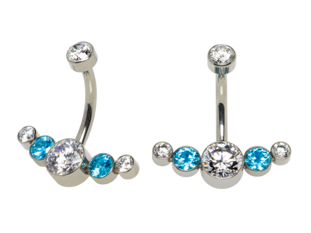 BANANA BELL TITÂNIO R/I FLAT CLUSTER MAIOR – CRISTAL/ AZUL
