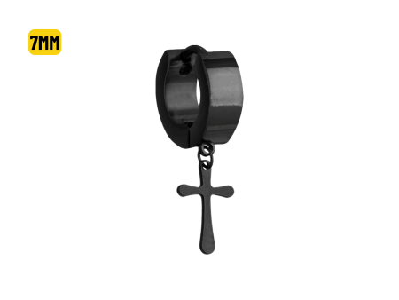 ARGOLA CLICKER C/ CRUZ BLACK 7MM – UNIDADE