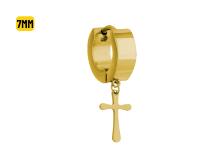 ARGOLA CLICKER C/ CRUZ BANHADA 7MM – UNIDADE