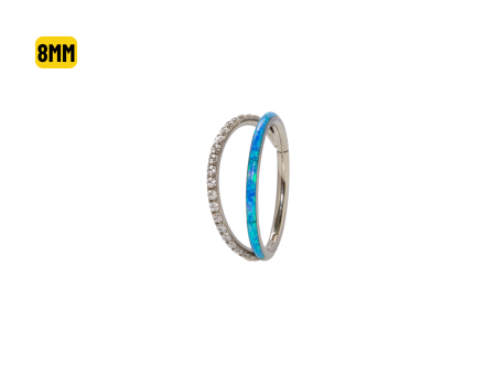 SEGMENTO CLICKER TITÂNIO 2 FILEIRAS ZIRCÔNIA/ OPALA – 8MM