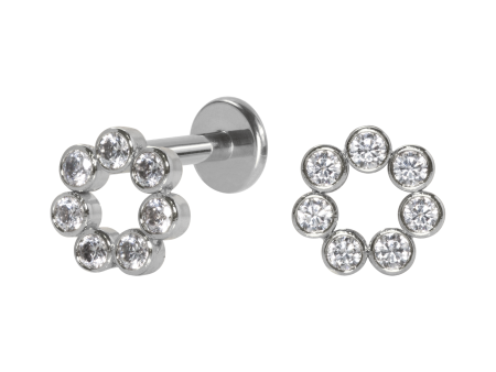 LABRET AÇO R/I CÍRCULO CRAVEJADO
