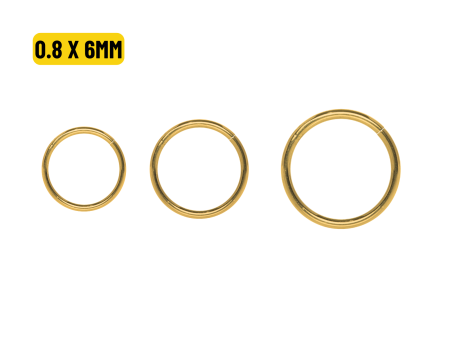 NOSTRIL ARGOLA TORÇÃO  AÇO PVD GOLD – 0.8 X 6MM