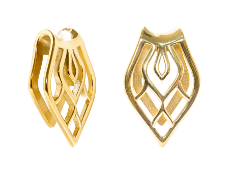 ALARGADOR PÊNDULO AÇO PVD GOLD – 14MM