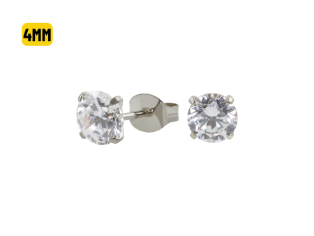 PAR BRINCO AÇO CIRÚRGICO C/ ZIRCÔNIA – 4MM