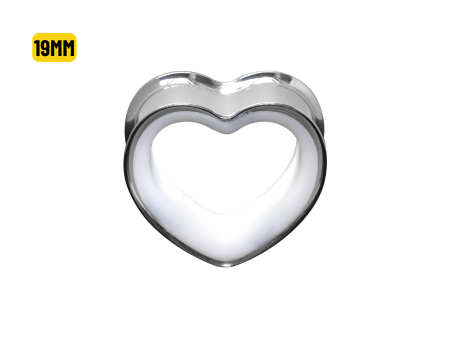 ALARGADOR PLUG CORAÇÃO AÇO / F: BRANCO – 19MM