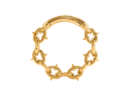PÊNDULO AÇO PVD GOLD MAGNÉTICO ARAME FARPADO – 5MM