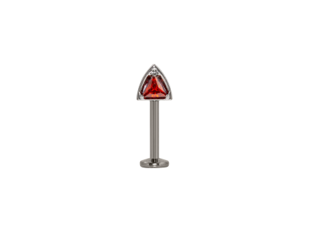 LABRET TITÂNIO R/I SPIKE C/ ZIRCÔNIA VERMELHA
