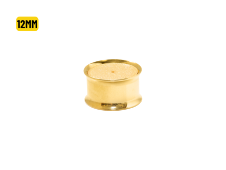 ALARGADOR PLUG AÇO PVD GOLD C/ FURO P/ BRINCO – 12MM