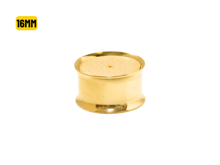 ALARGADOR PLUG AÇO PVD GOLD C/ FURO P/ BRINCO – 16MM