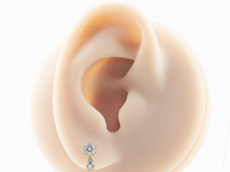 LABRET TITÂNIO R/INTERNA PENDURICALHO FLOR